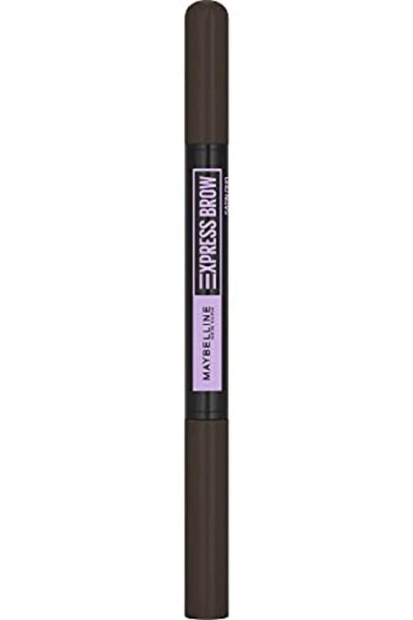 Maybelline New York Express Brow Duo Eyebrow Filling, Natural Looking 2-In-1 Pencil Pen + Filling Powder Black Brown