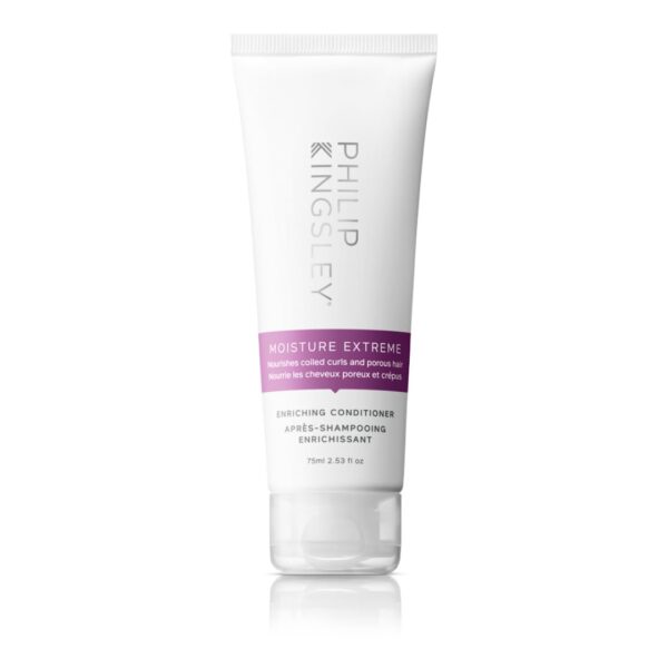 Philip Kingsley | Moisture Extreme Enriching Conditioner | For Curly, Dry, Damaged Hair | Moisturises, Hydrates, and Adds Shine| Detangles and Controls Frizz Adds Shine | 75ml