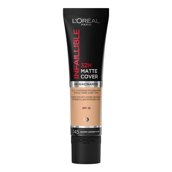 Infaillible 24H Matte Cover Foundation #145Rose Beige