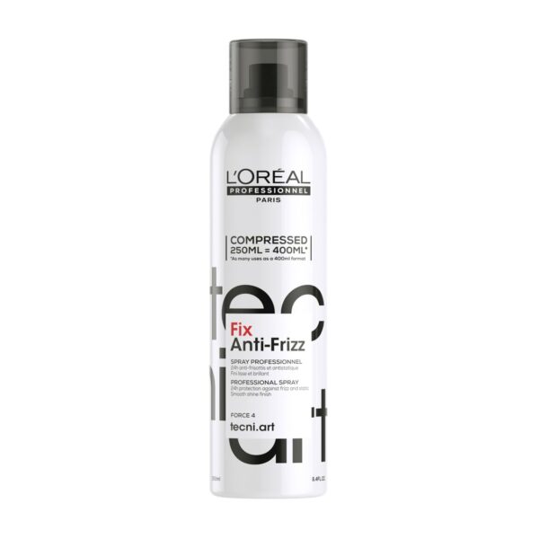 L'Oréal Professionnel TECNI.ART Fix Anti-Frizz Hair Spray, Controls the Look of Frizz, 250 ml