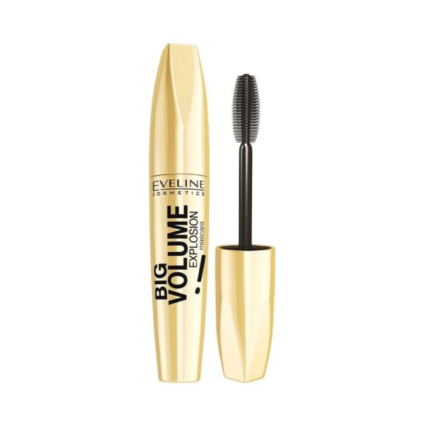 Eveline Cosmetics Big Volume Volume Explosion Mascara - Big Brush for Voluminous, Clump-Free Lashes with Protective Active Ingredients, 11ml