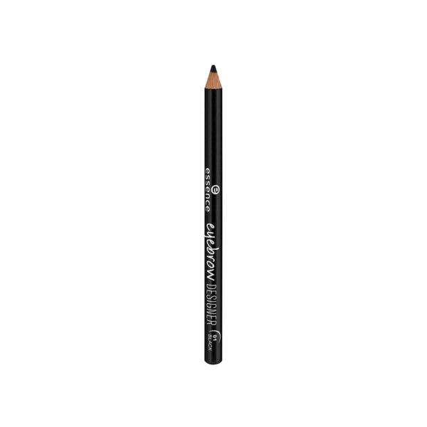 essence cosmetics Eyebrow Designer, Eye Pencil, No. 01 Black, Defining, Vegan, Microplastic Particles Free, Nanoparticles Free (1 g)