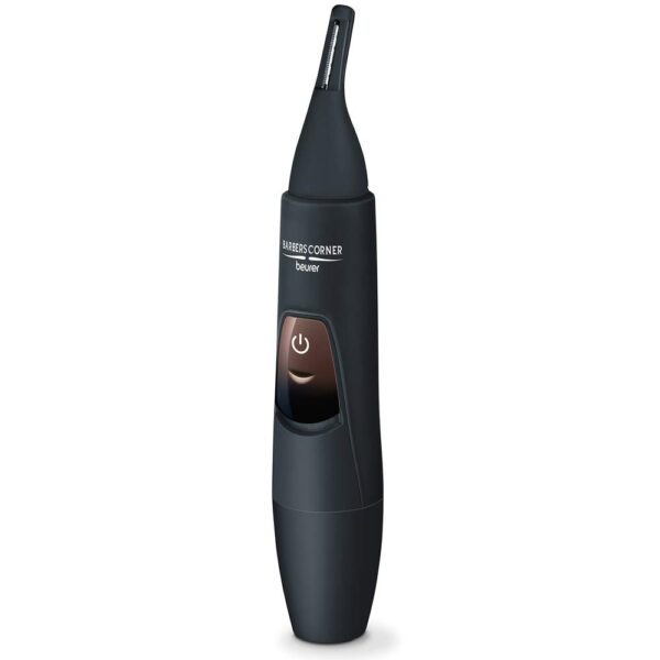 Beurer HR2000 Barbers Corner Precision Trimmer | Shape and trim your eyebrows, nose and ear hair | Perfectly angled design | Includes comb attachment with 2 trim lengths (3mm and 6mm), 58000