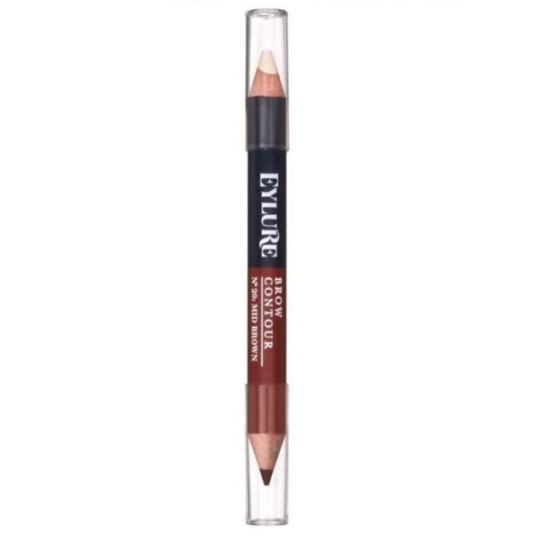 Eylure Eyebrow Contour Duo Pencil – No.20 Midium Brown, Pack of 1