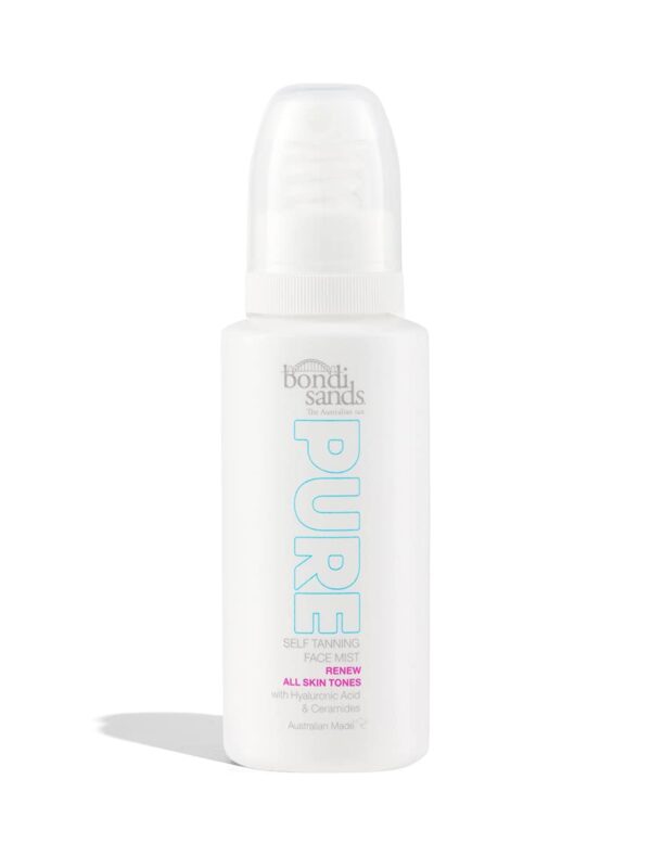 Bondi Sands Pure Self Tanning Face Mist Renew | Hyaluronic Acid & Ceramides Formula Provides Hydrated, Glowing Skin, Non-Comedogenic, Dermatologically Tested, Vegan + Cruelty Free | 70 mL/2.36 Oz