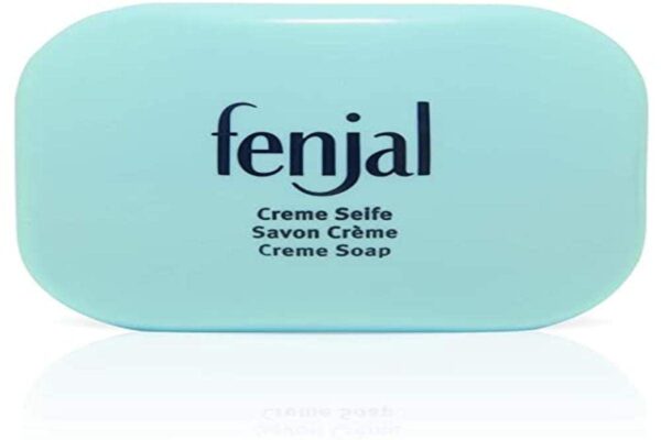 fenjal Cream Soap in Scented Safe - 100 g, Vegan Formula with Almond Oil, Oriental Fragrance - Includes Soap Dish with Lid