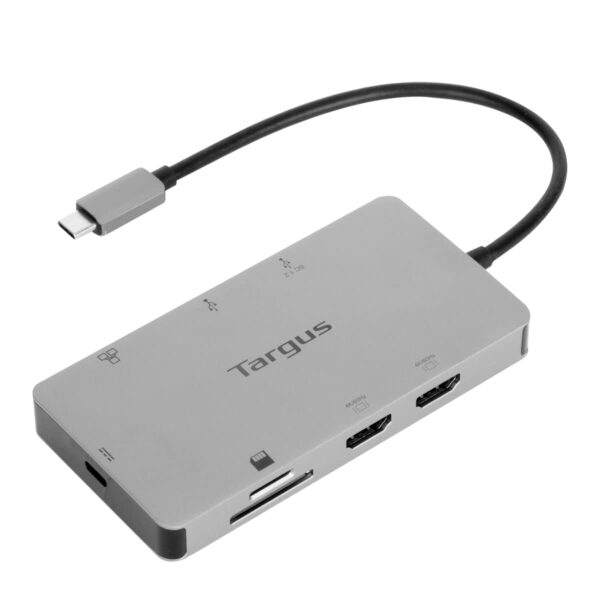 Targus Docking Station USB-C Dual HDMI 4K Monitor Display Ports, Gigabit Ethernet, Micro SD, 2x USB 3.0 (DOCK423EU)