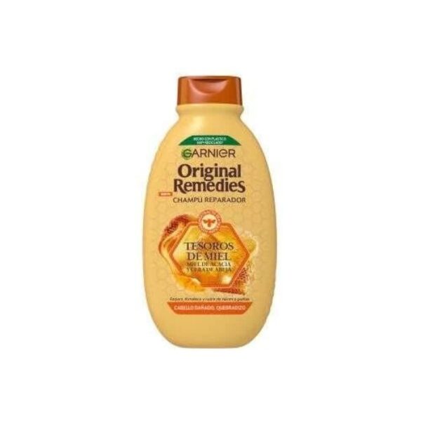 GARNIER Original Remedies Honey Treasures, Repairing Shampoo for Dry or Damaged Hair, Brittle, 300 Milliliters