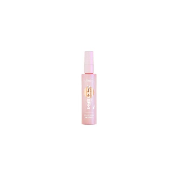 L'Oreal Paris Setting Mist, Shake & Glow Luminous Setting Spray, with Coconut Water and Vitamin E, for Long Lasting Hydration