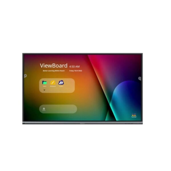 ViewSonic 75' LFD Interact 4K UHD 20Pts ViewBoard® 16:9 64GB 450nit 8ms 1200:1 178/178 3xHDMI 6xUSB-A USB Type-C 3xHp IFP7550-5F