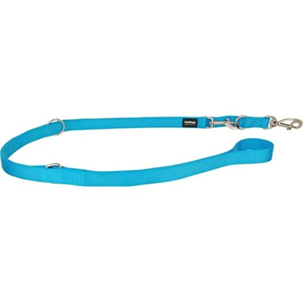 Red Dingo Multi-Purpose Dog Lead Plain, Turquoise, Medium 20mm