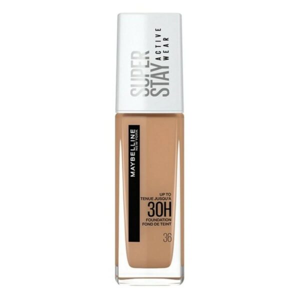 Maybelline New York Super Stay Active Wear, waterproof foundation with high coverage, long-lasting facial make-up, colour: No. 48 Sun Beige, (Medium to Dark), 1 x 30 ml