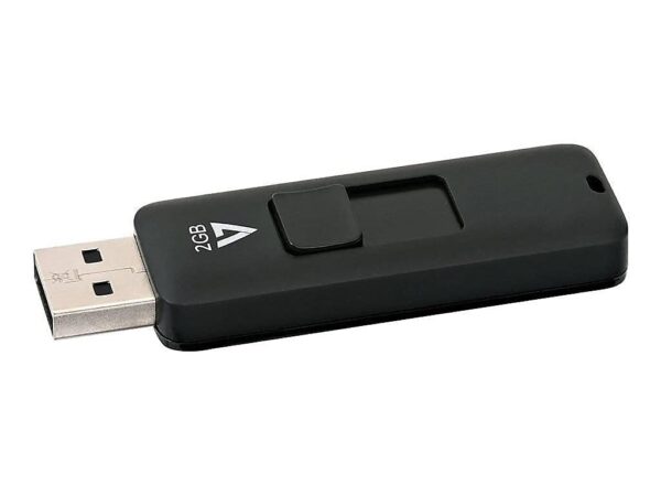 V7 VF22GAR-3E Slider USB 2.0 Flash Drive 2 GB black