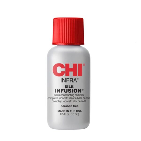 CHI Silk Infusion | Leave-In Reconstructing Hair Serum | Hair Oil for Hair Repair Treatment | Heat Protectant Against Damage | Anti Frizz Hair Products | Hair Care Products | For All Hair Types, 15ml