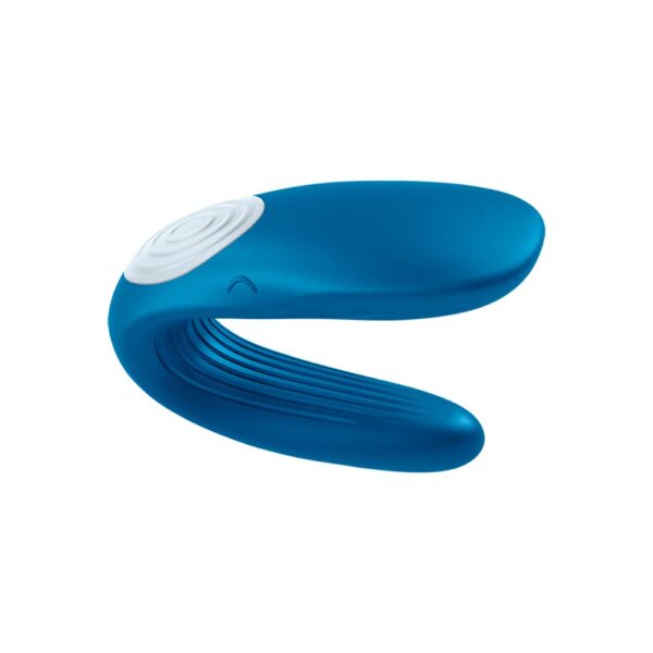 Satisfyer Partner Whale Vibrators Blue | Silicone Double Whale Couples Vibrator | Rechargeable U-Shaped Partner Toy with Intense Vibration for Shared Climax