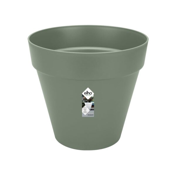 elho Loft Urban Round 50 - Large Plant Pot Outdoor - 100% Recycled Plastic - Ø 48.5 x H 44.5 cm - Green/Pistachio Green