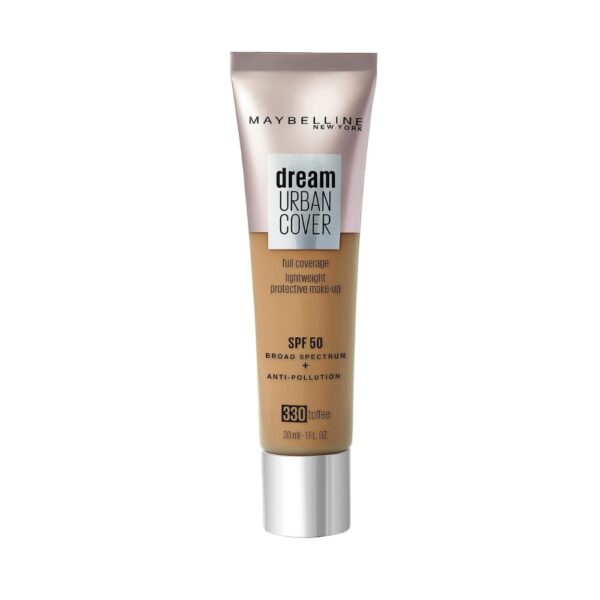 Maybelline Dream Urban Cover All In One Protective Makeup, Total, 330 Toffee, 30 ml, Pack Of 1