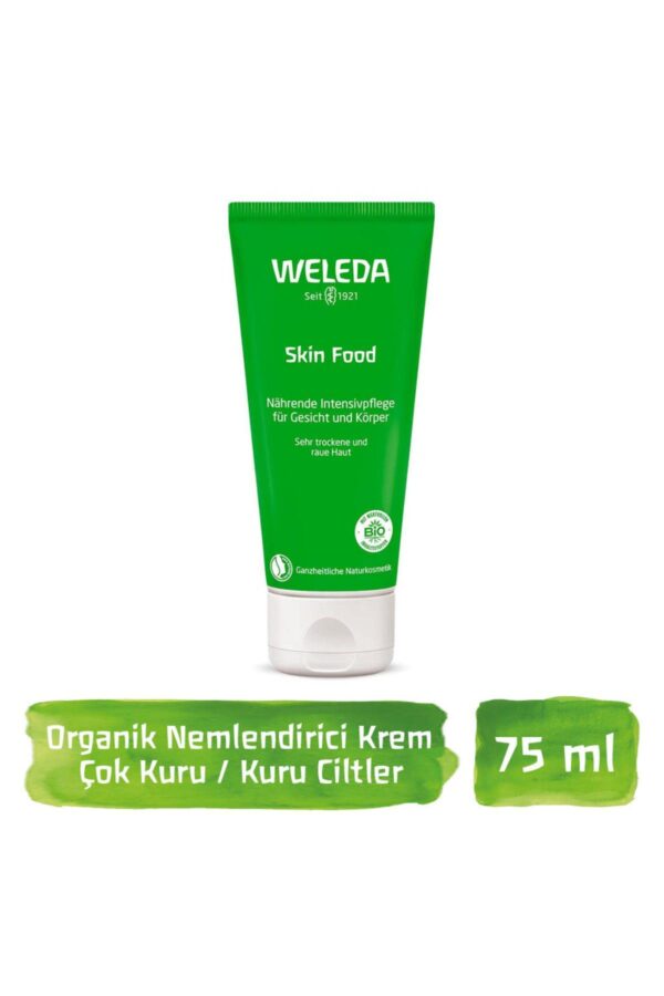 WELEDA Bio Skin Food Skin Cream, Rich Natural Cosmetics Body Cream for Care of Rough, Dry and Brittle Skin on Feet, Hands and Elbows (1 x 75 ml)