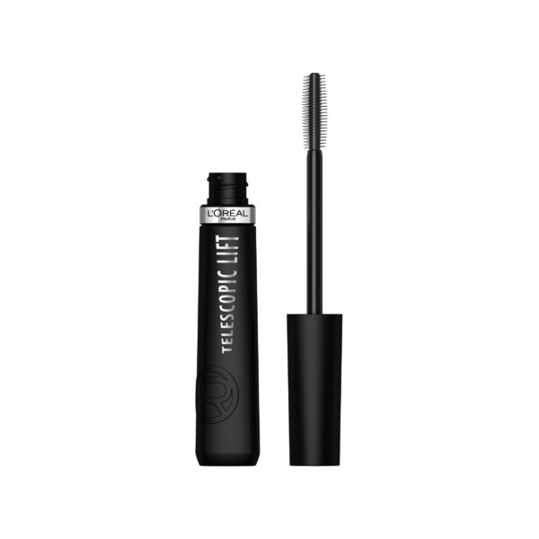 L'Oréal Paris Telescopic Mascara, Long-Lasting 36H Lift, Visible Lash Length Up to +5mm*, No Clumping & No Smudging & No Flaking, Telescopic Lift, Black