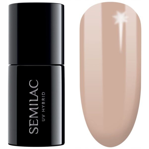 SEMILAC 369 Sunkissed Tan Nail UV Gel Polish | Long Lasting and Easy to Apply | Soak off UV/Led | Perfect for Home and Professional Manicure and Pedicure 7 ml