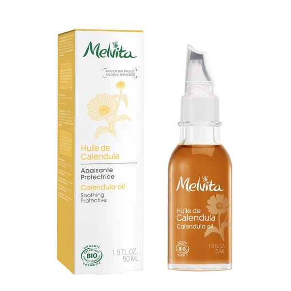 Melvita Organic Calendula Oil - Protects Skin from Irritation and Soothes - 100% Natural - Organic Certified - 50ml Bottle