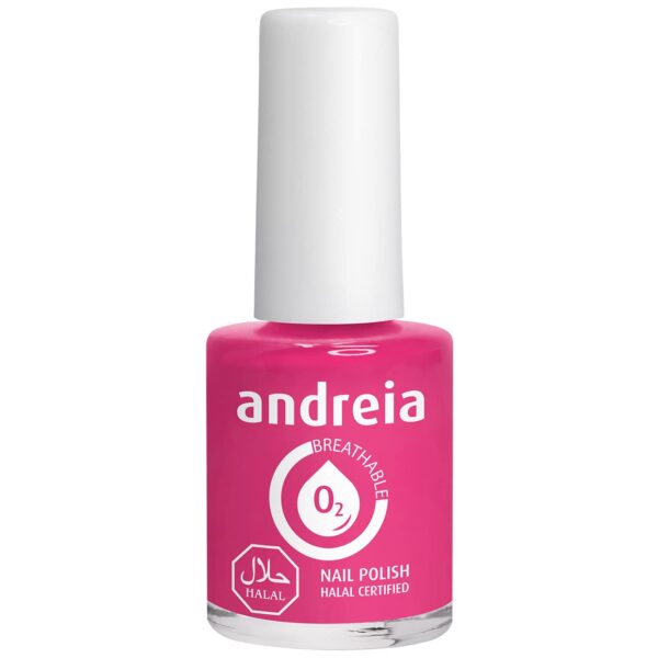 Andreia Halal Breathable Nail Polish - Water Permeable Nail Polish - Glossy Halal Nail Polish Vegan and Cruelty-Free - Colour B8 Pink - Shades of Purple 10.5 ml