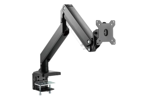 DIGITUS Monitor Mount - Clamp & Gas Lift - 1 Screen - Up to 35 Inches - Up to 1 x 15 kg - VESA 75 & 100 - Black