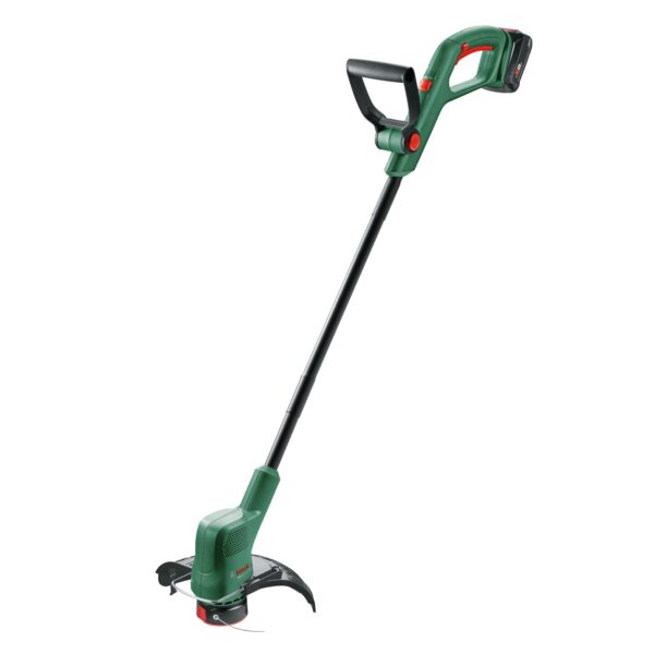 Bosch Home and Garden 06008C1A03 Bosch EasyGrassCut 18V-230 Grass Trimmer (1x Battery 2.0 Ah, 18 Volt System, Cutting Circle Diameter: 23 cm, in Box) Classic Green