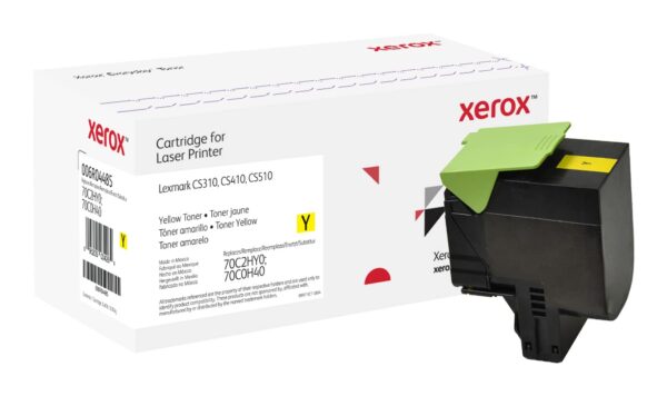 Everyday by Xerox Yellow Toner compatible with Lexmark 70C2HY0/70C0H40, High Capacity