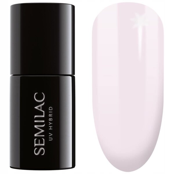 SEMILAC 385 Pastel Pink Sky Nail UV Gel Polish | Long Lasting and Easy to Apply | Soak off UV/Led | Perfect for Home and Professional Manicure and Pedicure 7 ml