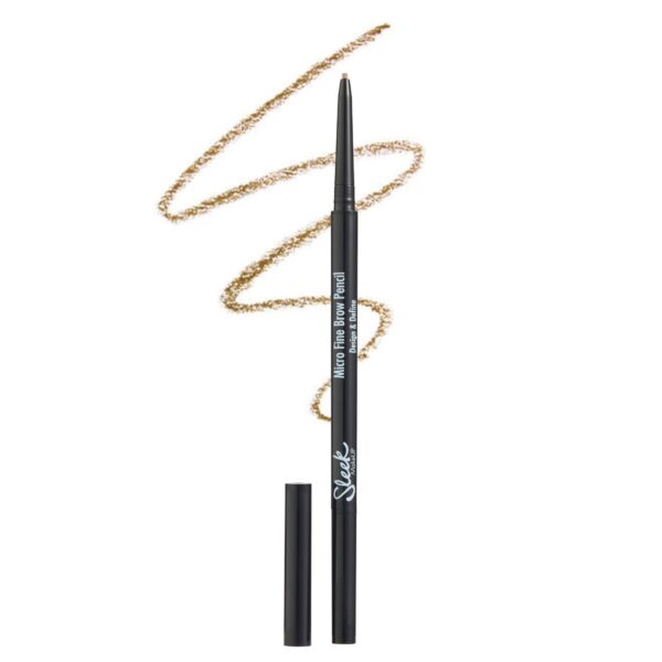 Sleek MakeUP Micro-Fine Brow Pencil for Precise Hair Like Strokes, Waterproof, Long Lasting, Dual Ended, Blonde