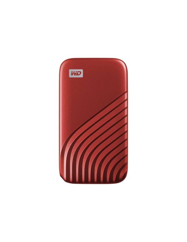 WD 1TB My Passport Portable SSD, External NVMe Solid State Drive, USB-C, up to 1050 MB/s, Works with PC, Xbox and Playstation, 2-meters drop resistance, Red