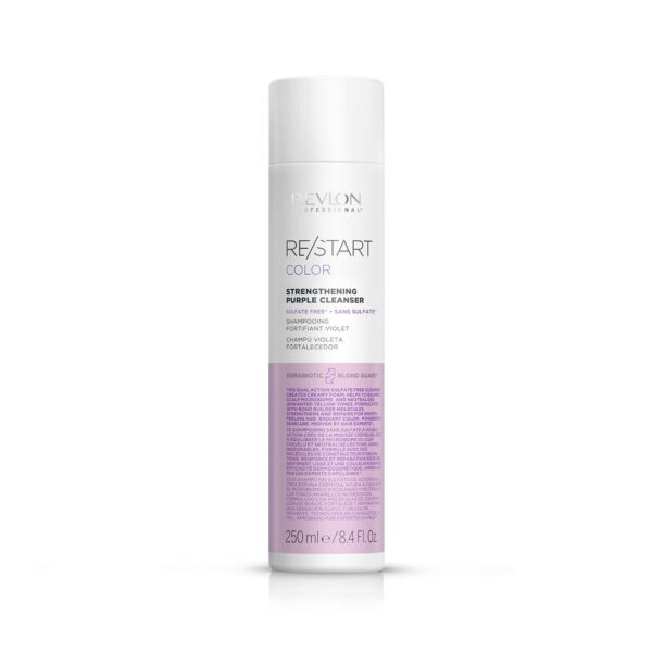 REVLON PROFESSIONAL Color Strengthening Purple Cleanser Shampoo Hair Treatment for Maintaining & Neutralising Bleached Hair (250ml) Unisex