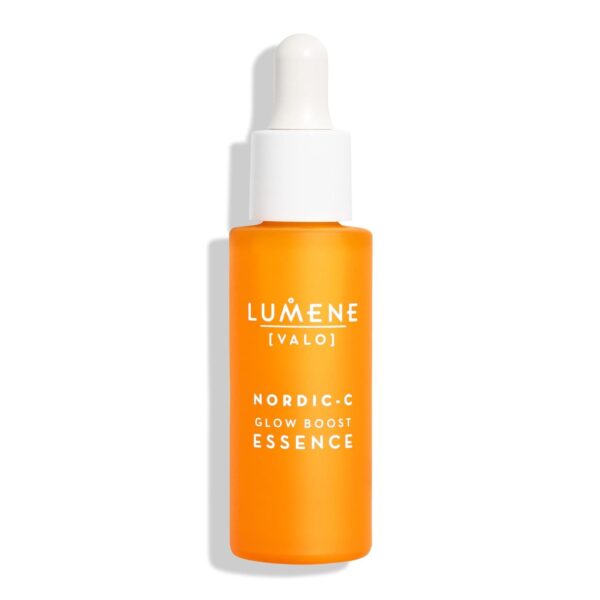 Lumene Nordic-C [VALO] Glow Boost Essence 30ml - 100% Vegan Face & Neck Serum with Vitamin C, Antioxidant-Rich Wild Arctic Cloudberry, Hyaluronic Acid