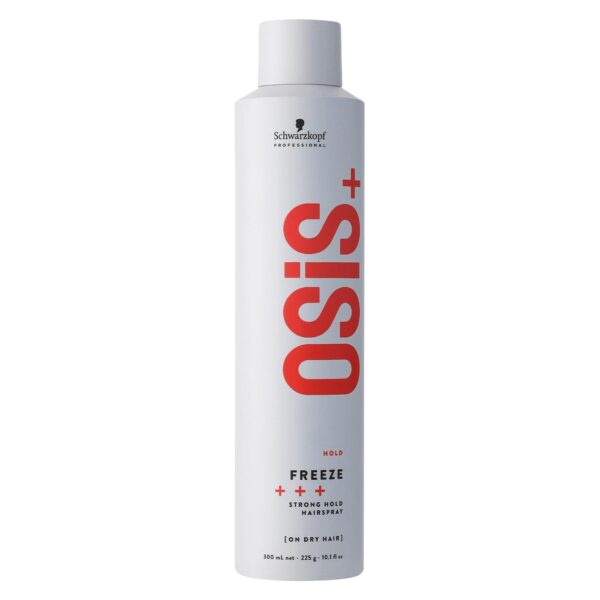 Schwarzkopf Professional OSiS Freeze Hairspray Long Lasting Brushable Finish Without Flaking Anti Humidity Heat Protection Strong Hold 300 ml