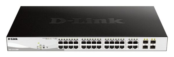 D-Link 28-Port Gigabit PoE+ Smart Switch including 4 SFP Ports , 11470 (Switch including 4 SFP Ports)