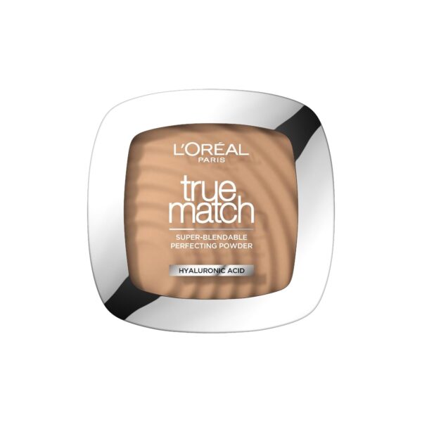 L'Oréal Paris Powder Foundation, Super-Blendable, With Hyaluronic Acid, Light Texture for a Flawless Finish, True Match Perfecting Powder, C3