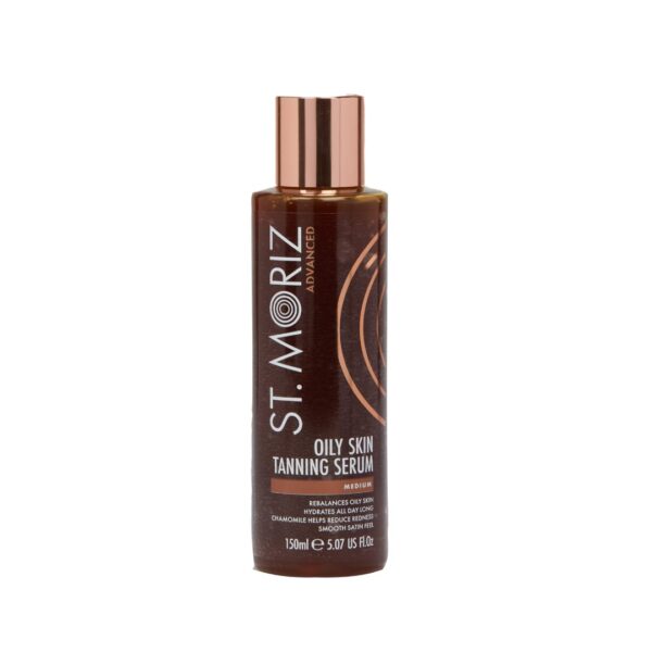 St Moriz Advanced Oily Skin Gradual Tanning Serum in Medium | Gradual Vegan Fake Tan Serum with Hyaluronic Acid | Balances Oily Skin & Calms Redness | Dermatologically Tested & Cruelty Free | 150ml