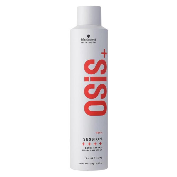 Schwarzkopf Professional OSiS Session Hairspray Long Lasting Wind Proof Brushable Finish Without Flaking Anti Humidity Heat Protection Extra Strong Hold 300 ml