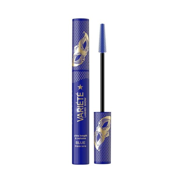 Eveline Cosmetics Variété Variété Lengthening & Volumizing Blue Mascara - Long-lasting 24-hour Wear, Clump-Free, Vegan Formula