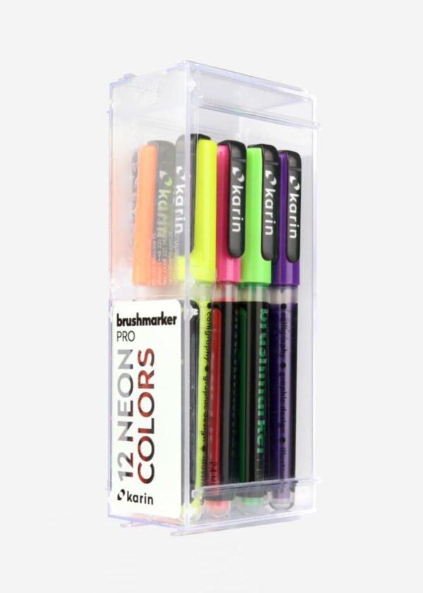 KARIN Brushmarker PRO 12"Neon Colours" Set, KAR27C12