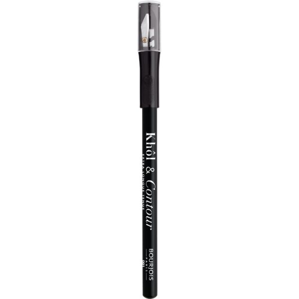 Bourjois 2-in-1 Khol and Contour Eyeliner and Eye Pencil and Sharpener 1 Noir-Issime, 1.2g