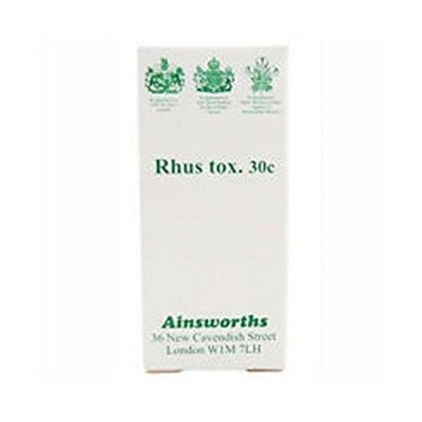 Ainsworths 30C Rhus Tox Homoeopathic Remedy - Pack of 120 Tablets