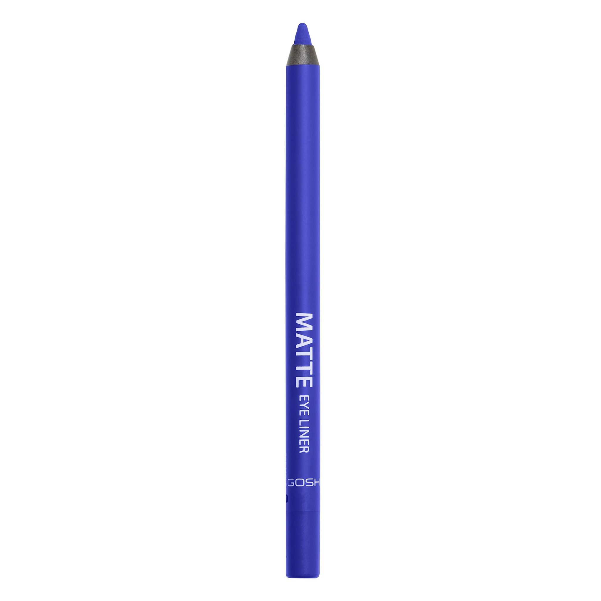 GOSH Neon Blue Eyeliner Matte I Waterproof Eyeliner Pencil I Soft & Creamy for Easy Application I Highly Pigmented Eye Pencil I Longlasting & Transferproof I Vegan & Perfume-free I 008 Crazy Blue