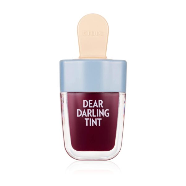 Etude House Dear Darling Water Gel Tint Ice Cream (RD306 Shark Red) (21AD) | Vivid High-Color Lip Tint with Minerals from Soap Berry Extract to Moisture Your Lips