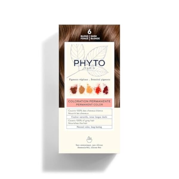 Color: Permanent Hair Dye by PHYTO Shade: 6 Dark Blonde