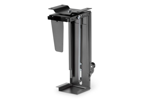 Digitus universal PC mount - for standard computer cases - under-desk mounting - 10kg load capacity - tool-free height and width adjustment - black