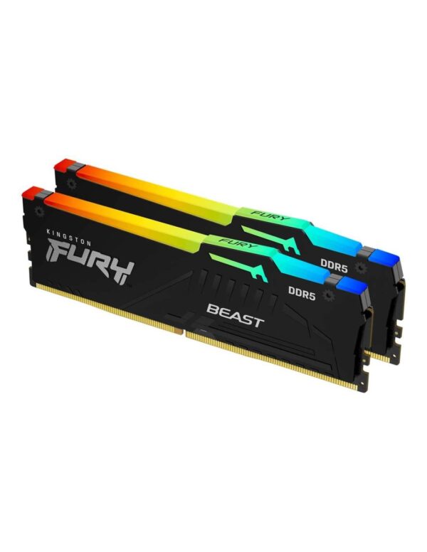 Kingston FURY Beast Black RGB EXPO 16GB (2x8GB) 6000MT/s DDR5 CL36 DIMM Desktop Gaming Memory Kit of 2 - KF560C36BBEAK2-16