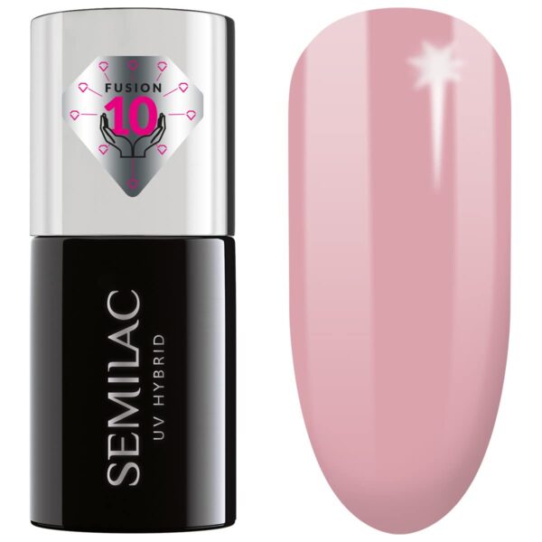 SEMILAC Extend Care Base 5in1 1 UV Gel Nail Polish – Conditioner, Builder, Base Coat, Colour & Top Coat In 1. Long Lasting & Easy To Apply 7ml - 802 Dirty Nude Rose.