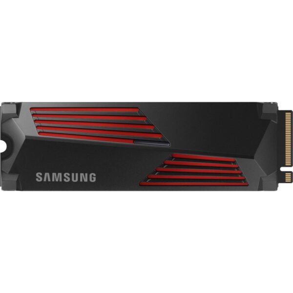 Samsung 990 PRO Heatsink NVMe M.2 SSD with heat sink, 2 TB, PCIe 4.0, 7,450 MB/s read, 6,900 MB/s write, Internal SSD with RGB for PC/console gaming and video editing, MZ-V9P2T0CW